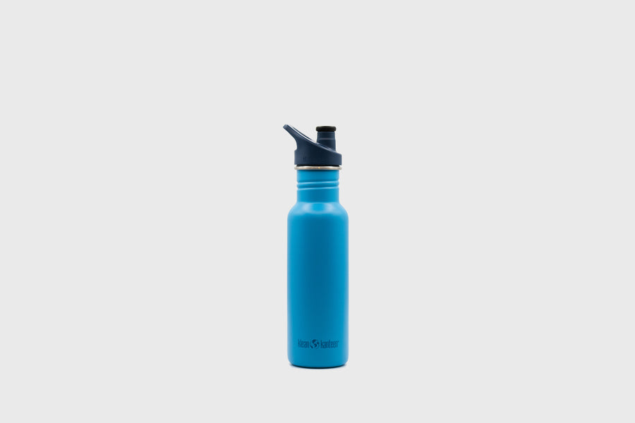 Klean Kanteen bright blue 18oz reusable sustainable steel water bottle – BindleStore. (Deadstock General Store, Manchester)