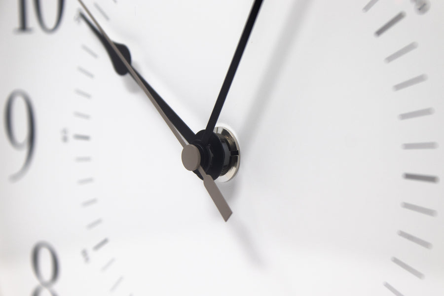 Lemnos Japan AWA Toki wall clock close up mechanism - BindleStore.
