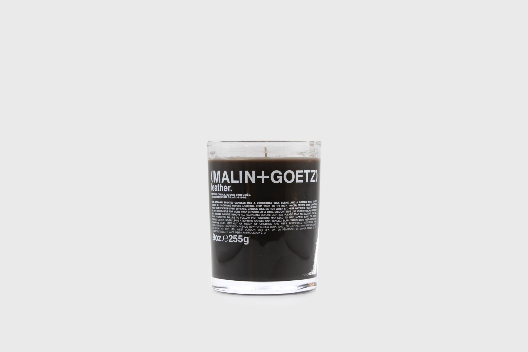 Leather Candle Candles & Home Fragrance [Homeware] MALIN+GOETZ    Deadstock General Store, Manchester