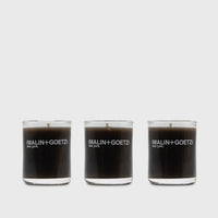 MALIN+GOETZ Vices Small Votive Candle Set of 3 'Leather', 'Cannabis' and 'Dark Rum' – BindleStore. (Deadstock General Store, Manchester)