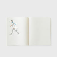 Midori MD Paper Cotton Pulp sketchbook, F2 size - open in use - BindleStore. (Deadstock General Store, Manchester)