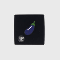 Macon et Lesquoy Eggplant Brooch in box - BindleStore.