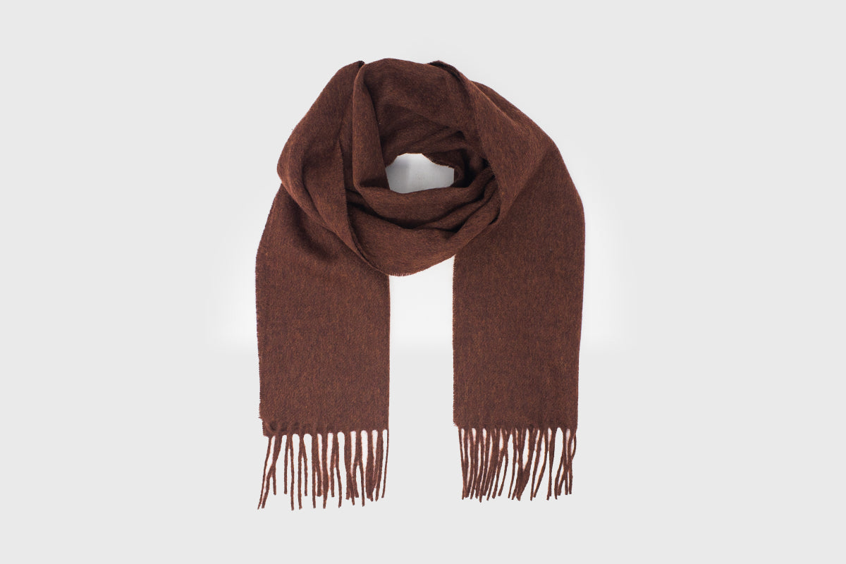 Merino Lambswool Scarf [Dark Rust] Hats, Scarves & Gloves [Accessories] Abraham Moon    Deadstock General Store, Manchester