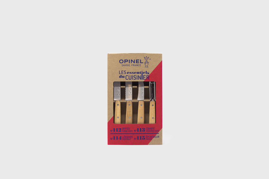 Opinel Essentiels du Cuisinier set of 4 knives box - BindleStore.