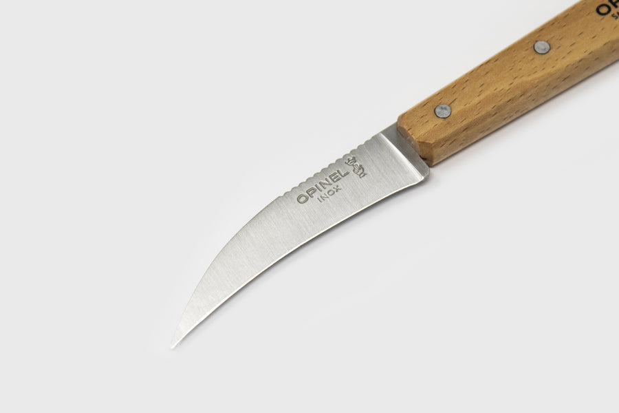 Opinel Parallele Vegetable Knife No.114 blade close up - BindleStore.