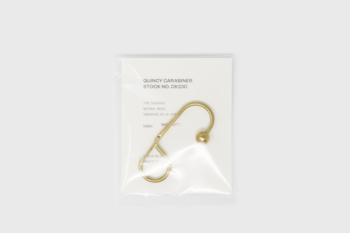 Quincy Brass Carabiner Everyday Carry [Accessories] CANDY DESIGN &amp; WORKS    Deadstock General Store, Manchester