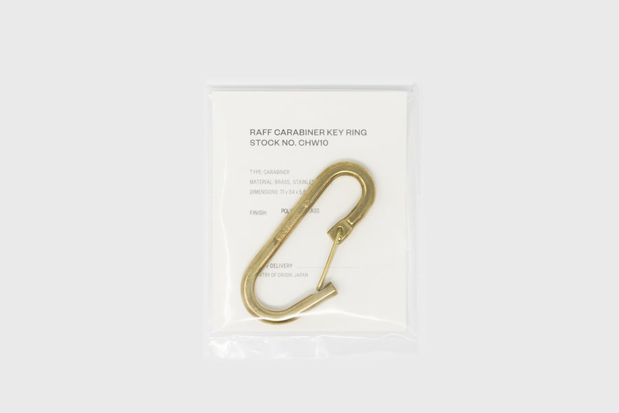 Raff Brass Carabiner Everyday Carry [Accessories] CANDY DESIGN & WORKS    Deadstock General Store, Manchester