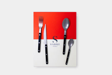 Sabre Paris Black Bistrot Cutlery on box - BindleStore.