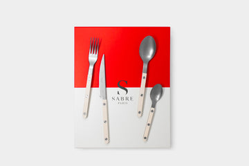 Sabre Paris Ivory Bistrot Cutlery on box - BindleStore.