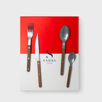 Sabre Paris Teakwood Bistrot Cutlery on box - BindleStore.