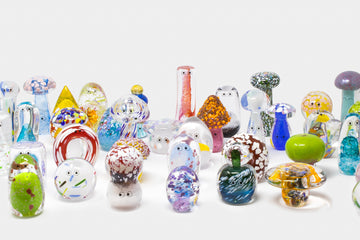 Studio Arhoj blown glass crystal blob ornaments, assorted colours and shapes - BindleStore. (Deadstock General Store, Manchester)