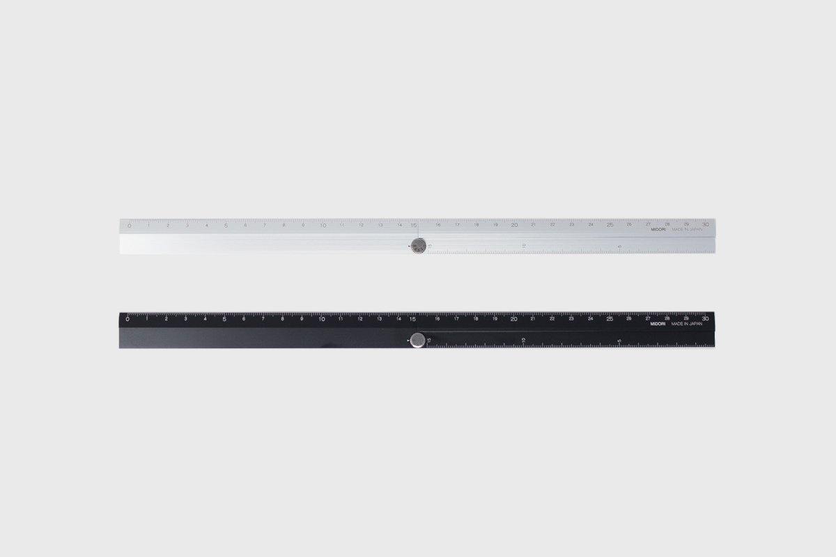 Folding Aluminium Ruler Stationery [Office &amp; Stationery] Midori    Deadstock General Store, Manchester