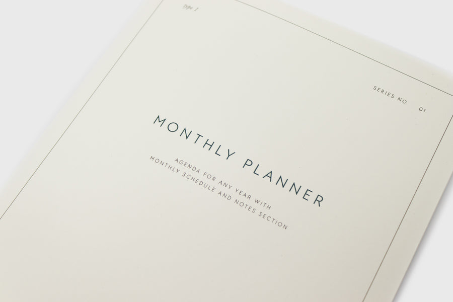 Monthly Planner Notebook Notebooks & Paper [Office & Stationery] Kartotek    Deadstock General Store, Manchester