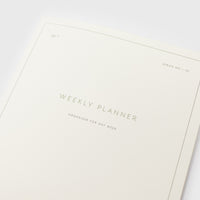 Kartotek Weekly Planner Notebook close up - BindleStore.