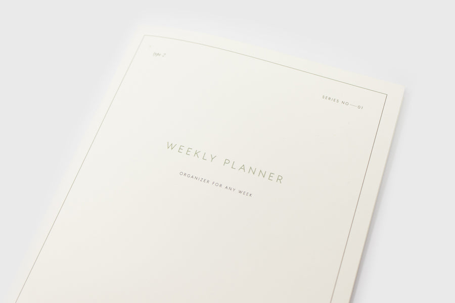 Kartotek Weekly Planner Notebook close up - BindleStore.