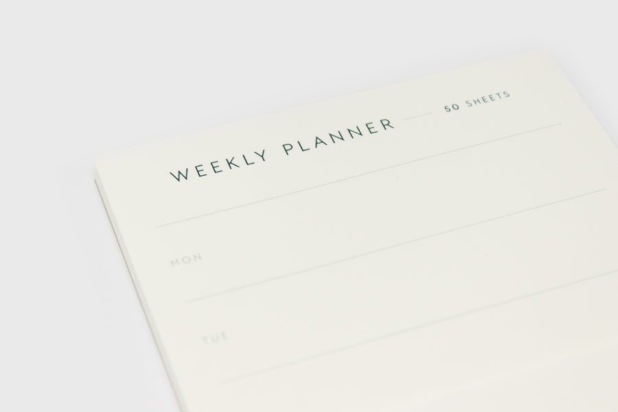 Kartotek weekly planner pad close up - BindleStore.
