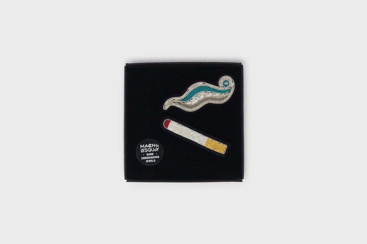 Cigarette &amp; Smoke Brooch Brooches &amp; Pins [Accessories] Macon &amp; Lesquoy    Deadstock General Store, Manchester