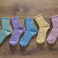 Pastel Rib Socks [Green] Socks & Slippers [Accessories] Mauna Kea    Deadstock General Store, Manchester