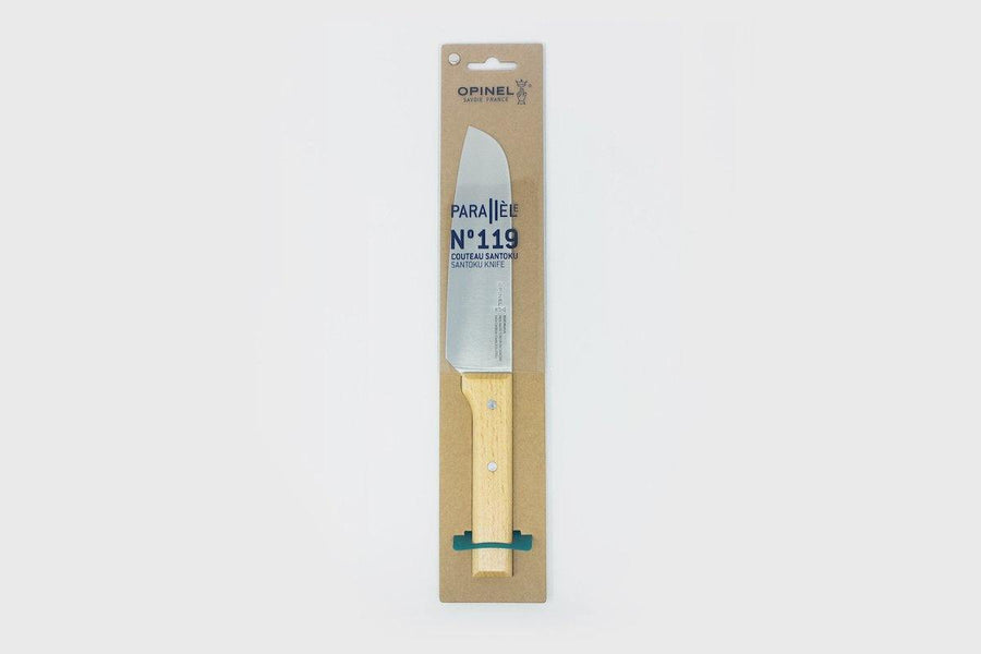 Opinel No. 119 Santoku Knife, wood handle in packaging - Bindlestore